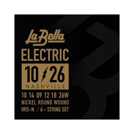 La Bella HRS-N - Nashville Tuning Nickle Round Wound 6- String Electric Guitar10-26