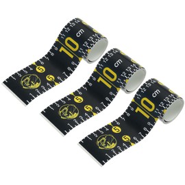 PATIKIL Adhesive Fish Ruler, 3 Pack 51 Inch Fish Measuring Tape Sticker Tape Waterproof for Fishing Boat Kayak Workbench, Black