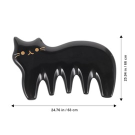 FOMIYES Peine de masaje, Guasha para raspar el cuero cabelludo, tabla de masaje corporal Gua Sha (negro)