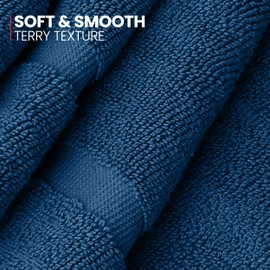 Canadian Linen Imperial Premium Bath Mat, 2 Pack, 20”x30”, Soft Absorbent Cotton Bath Rug Lightweight Quick Dry Bathmat Washable Bathtub Mat Area Rug Floor Towel for Home Hotel Spa Bathroom, Navy Blue