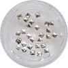 Nail Ssen Nail Art Nail Stone Parts Metal Charm Square 2mm Silver 30 Pieces / 네일쎈 네일아트 네일스톤파츠 메탈참 사각 2mm 실버 30알