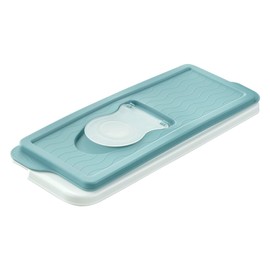 keeeper Ice Cube Tray with Lid, Dishwasher Safe Ice Cube Tray, 9.5 x 26.5 x 3.7 cm, Ivo, Nordic Blue