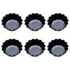 Adipn 6 Pcs Tart Tins Mini Non-Stick Tart Pans Round