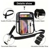 AIMALL Transparent PVC Messenger Bag with Adjustable Strap, Zipper Closure,