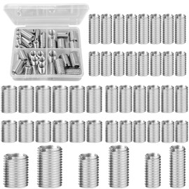 40pcs Threaded Insert Nuts, M4-M6/M6-M8/M8-M10 Thread Reducer Nuts, Hex Socket Drive Nut Fasteners, Thread Adapters Sleeve Reducing Nut, Male Female Reducing Nut, Insert Hex Socket Nuts, for Furniture