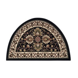 Great American Distributors Hearth Slice Fireplace Rug - Log Cabin Decor, Kitchen Carpet, Accent Rug, for Wood Floors, Fire Resistant Mat, Traditional Design, Black, Cream, Red, 2'2" x 3'3"