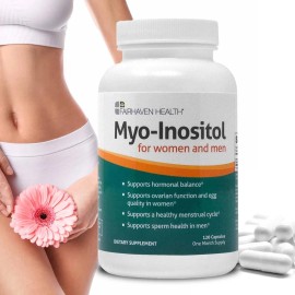 Frasco Fairhaven Health Myo-inositol For Women And Men 120 Cápsulas Sin Sabor