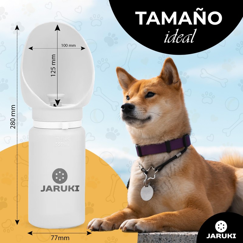 JARUKI Portable and Foldable Dog Water Bottle for Travel with