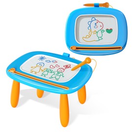 Kikidex Toddler Toy Age 1-3, Magnetic Magic Board, Girls Toy for 1-2 Years, Magic Painting Board, Educational Toy for 1 2 3 Years Baby Children - Baby Blue