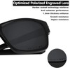 Alphax Stealth Black Optimized Polarized Engraved Replacement Lenses for Oakley
