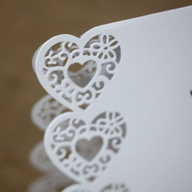 Club Green Table Numbers 1-15 Laser Heart White 125X155X40MM, 22 x 15 x 2 cm