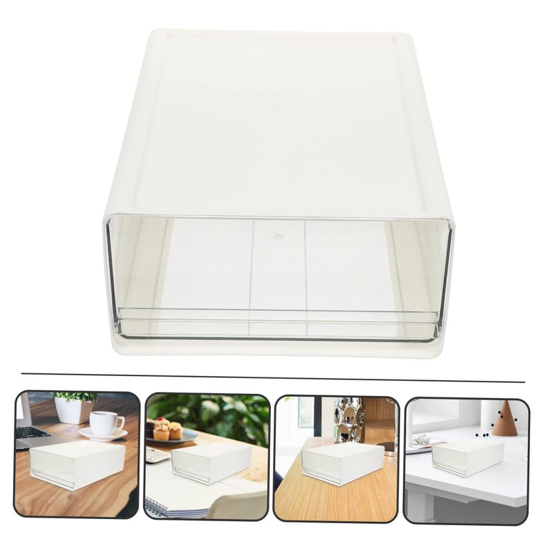 Operitacx Collapsible Stackable Storage Box Drawer Box for Office Supply