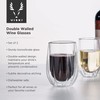 Viski Insulated Double Walled Wine Set with Cut Crystal Design-Dishwasher