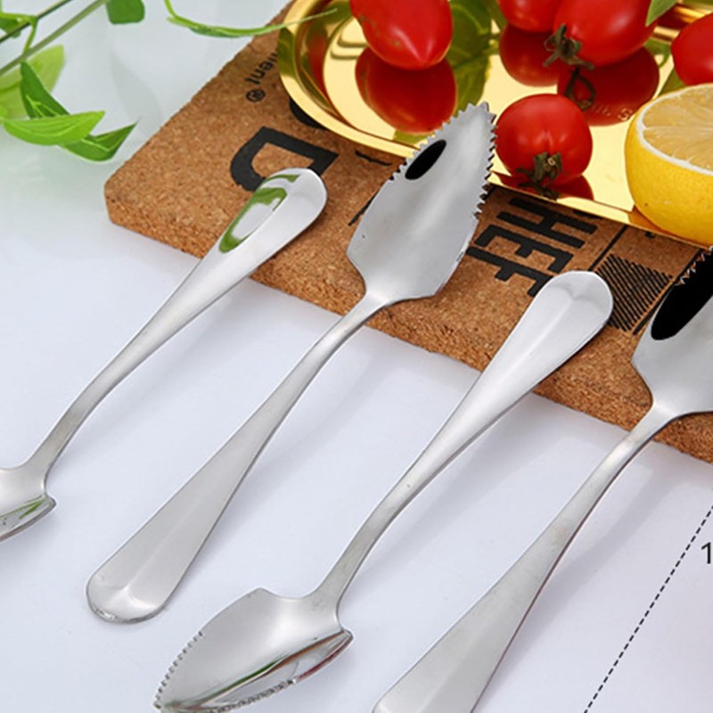 Stainless Steel Grapefruit Spoon For Citrus Fruit Watermelon Dessert Spoon