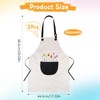 KFHENSOMR 2 Pack Children's Apron Adjustable Art Apron with Front