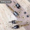 Drill Countersink, 7-Piece Wood Drill Bit with Countersink Drill Wood