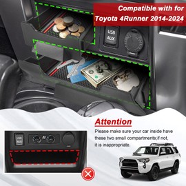 Tmipakioy Storage Drawer Compatible with for 2014-2024 Toyota 4Runner Interior Accessories Center Console Insert Organizer Tray Storage Cubby Box