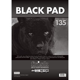 Frisk A4 Black Drawing Sketching Paper Pad