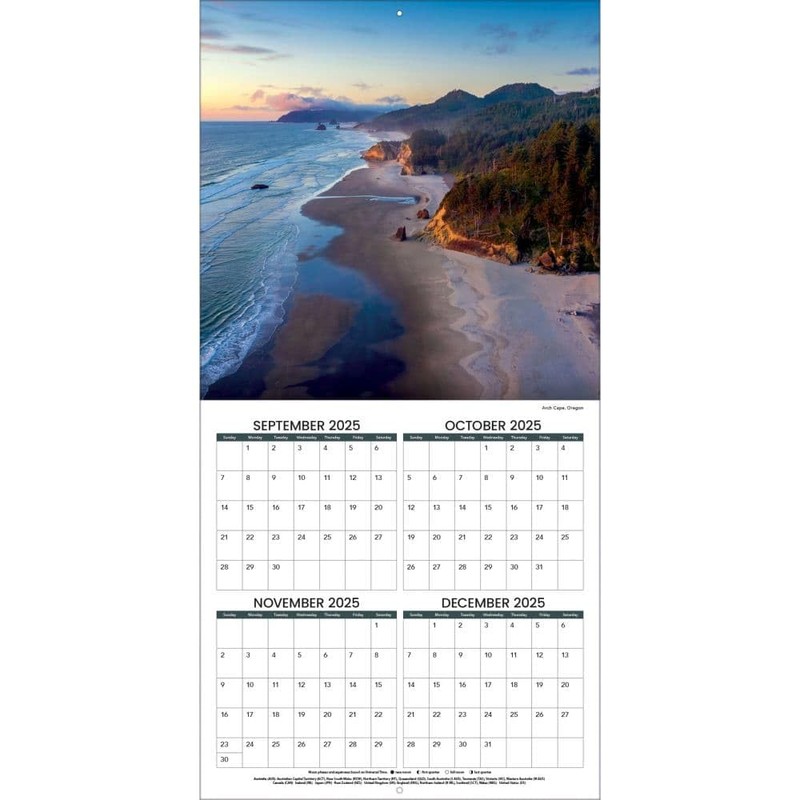 TURNER PHOTOGRAPHIC Pacific Northwest 12x12 Photo Wall Calendar (26998940041)