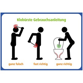 immi 6 x Toilet Brush Instructions for Use A7 (Small) How to Do It (Not)