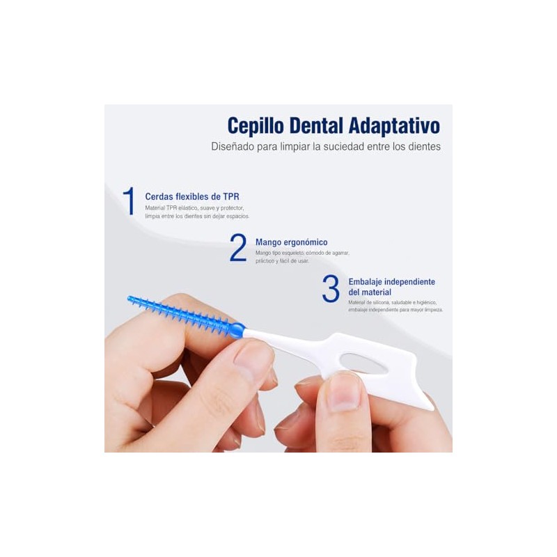 300 Piezas/Caja Cepillo Interdental, Púas De Hilo Dental De Silicona