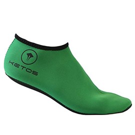 Ketos Low Cut 3mm Premium Neoprene Socks (Green, Large)