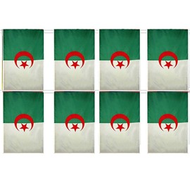 AES Algeria Country 12x18 Bunting String Flag Banner (8 Flags) Fade Resistant Double Stitched Premium Penant House Banner Grommets