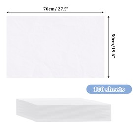 VGECEE 100 Sheets of Tissue Paper White 70 x 50 cm Gift Wrapping Paper Tissue Paper Wrapping Paper for Wrapping Crafts Wedding Birthday