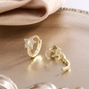 Women's Cute Small Top Grade Zirconia Hoop Earrings with Pearl,