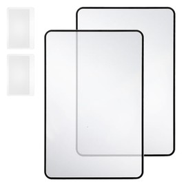 Ptwola 4 Pcs Page Magnifying Sheet 3X Handy Card Size Magnifier Bookmark Clear Lightweight Magnifier Flat Plastic Optical Fresnel Lens for People with Low Vision Seniors Reading Small Prints
