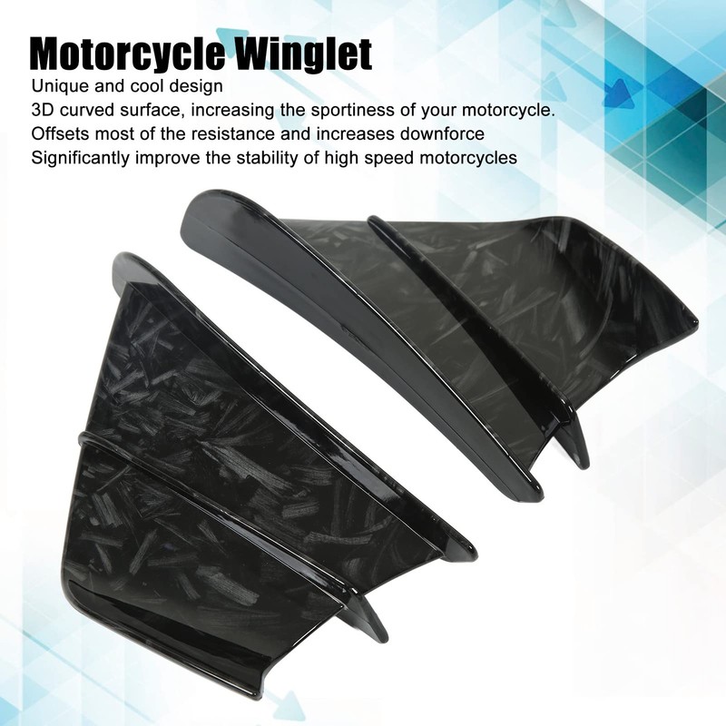 KIMISS Aerodynamic Wings, Motorcycle Side Spoiler, Front Panel, Aerodynamic Winglets