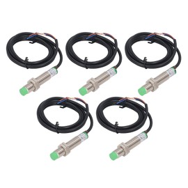 Pack of 5 Inductive Proximity Sensor M12 Proximity Sensor NPN NC IP65 Waterproof Proximity Switch Professional Accessories, Default