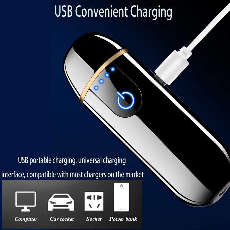 Dragon Smart Electronic Lighter - Mini USB Rechargeable, Windproof, Flameless,