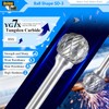 SD-3 Tungsten Carbide Burr Rotary File Ball Shape Double Cut