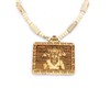 BRIJ HAAT Wooden Handmade Carving panch mukhi Hanuman ji Locket/pendant