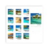 Beaches Calendar 2025 and Sticker Pack, Large 12 x 24