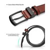 EsengNoyi Brown Leather Belt for Men, Mens Casual Belts for