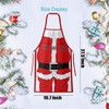 Rayson Aprons Christmas Adjustable Bib Apron Chefs BBQ Apron for