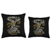 Zephyrhills FL USA Distressed Style Motorcycle Design Throw Pillow