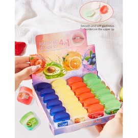 Set De Brillo Labial, 24 Unidades, Mascarillas Hidratantes D