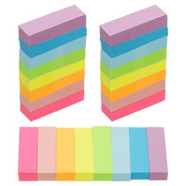 YOKIVE 24 Pads Small Sticky Notes, 1/2 x 2 Inches Inches Colorful Mini Self Stick Note Pads Bulk Bright Post Sticky Notes for Office Home Meetings Notebook, 8 Colors