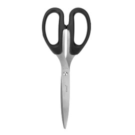 D.RECT 6021 21 cm Stainless Steel Cutting Scissors for Paper and Tapes, Unbreakable Plastic Handle, School Scissors for Use at Home, School and Office, Black