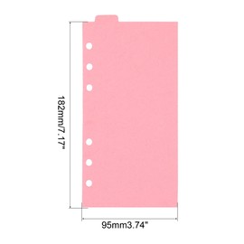 PATIKIL 7.2x3.7" Binder Index Dividers, 4 Set 5 Tabs Cardboard Insertable Page for 6 Rings Binder Separating Papers, Multi-Color