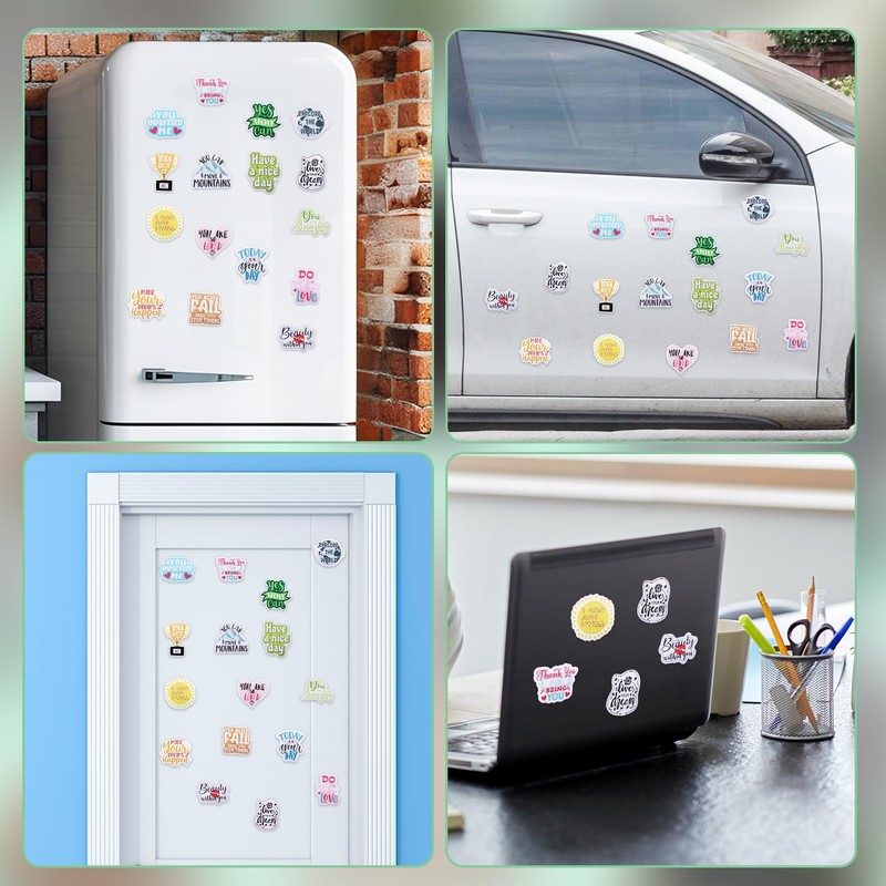 16pcs Inspirational Magnets, Positive Saying Motivational Affirmation Quotes Magnets for