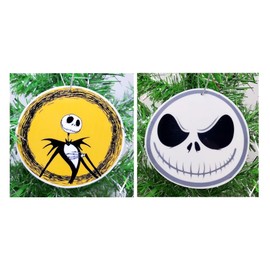 Nightmare Before Christmas Iconic 2 Piece Jack Skellington Pumpkin King Christmas Ornament Set (Unique Design)
