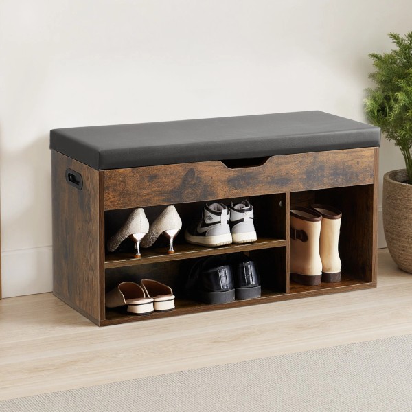 Unbranded Shoe Bench with Cushion 31.7 x 12.0 x 17.5