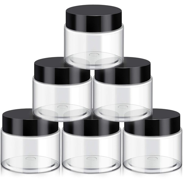 12 Pack Clear Plastic Storage Favor Jars Wide-Mouth Plastic Containers