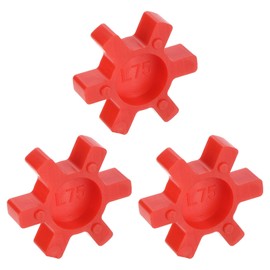 sourcing map 3pcs L75 Jaw Coupling Insert, Urethane Flexible Solid Type Jaw Coupling Center Insert for L Jaw Coupling L-Jaw Coupler Set, Red