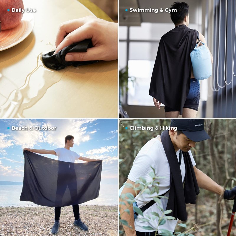 BEE NESTING Ultralight Quick Dry Towel - Medium&Small 2 Pack