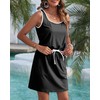 WNEEDU Summer Dress Women's Sleeveless Beach Dress Women's Scoop Neck